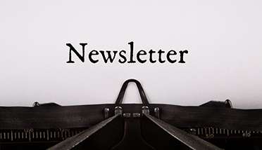 Policies and Documentation newsletter graphic Image of an old typewriter with the word newsletter printed on the paper
