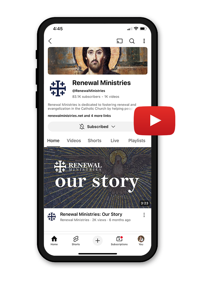 Renewal Ministries on a variety of media and devices
